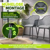 tillvex® Gartenstühle Wetterfest Gartensessel Set Gartenstuhl Gartenmöbel Balkon – Bild 4