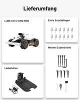 Mammotion LUBA Mini 2 AWD 1000 Mähroboter ohne Kabel bis 1000m² 80% Steigung APP – Bild 9