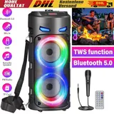 2000W Bluetooth Lautsprecher LED Subwoofer Boombox Musikbox Party mit Mikrofon – Bild 1