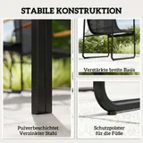 Gartenmöbel Set Sitzgruppe 150 x 80cm Glastisch mit 6 Atmungsaktiven Stühlen – Bild 9