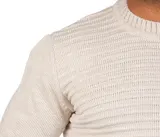 Herren Strickpullover einfarbig Carisma gerippte uni Längsstreifen Basic 7828 – Bild 4