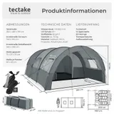 Tunnelzelt 6 Personen Familienzelt Gruppenzelt Camping Zelt Outdoor mit Vorzelt – Bild 7