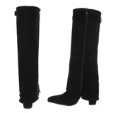 Damen Stiefel mit Reißverschluss und Reißverschluss Ital-Design 9088 in Schwarz – Bild 5