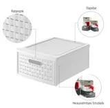Rotho Schubladenbox klein COUNTRY  8,3 Liter stapelbar Aufbewahrungskorb Rattan – Bild 2