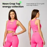 Bellivalini Sport Oberteile Damen Crop Top Neon Gym Yoga Laufen T-Shirt XS-XXL – Bild 2