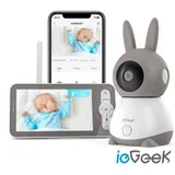 ieGeek Babyphone mit Kamera Drahtlose 2K 3MP 355° PTZ Baby 5" Monitor Temperatur – Bild 1