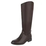 Damen Stiefel mit Reißverschluss Ital-Design 2484 in Braun – Bild 6