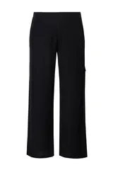 MIAMODA große Größen Hosen 42 schwarz Cargohose Straight Fit Glitzereffekt – Bild 8