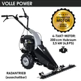 BRAST Balkenmäher Benzin 3,5kW(4,8PS) Radantrieb Rasenmäher Hochgrasmäher 196ccm – Bild 2