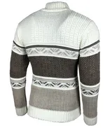 Herren Grobstrick Stehkragen Winter-Freizeit-Jacke Moderne Männer Pullover 51318 – Bild 4