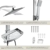 Duschsystem Regendusche Duschset mit Handbrause Seifenablage Duscharmatur Dusche – Bild 6