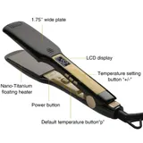 KIPOZI Glätteisen Professionelle 45mm Breite Nano Titanplatten Haarglätter LCD – Bild 6