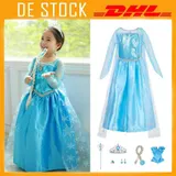 Kinder Mädchen Eiskönigin Prinzessin Elsa Cosplay Kleid Party Halloween Kostümes – Bild 22