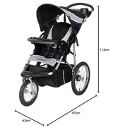 Baby Trend Kinderwagen Buggy Jogger Joggingwagen Phantom Gummi - Sehr Gut – Bild 7