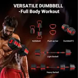 Hantel Set Kurzhantel Langhantel Gewichte Hantelset Fitness Krafttraining – Bild 8