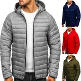 Übergangsjacke Sweatjacke Steppjacke Sportjacke Kapuze Herren Mix BOLF Unifarben – Bild 2