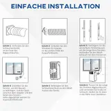 HOMCOM Mobile Klimaanlage 3-in-1 Entfeuchtung Fernbedienung 9K BTU 24h Timer ABS – Bild 10