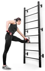 Turnwand Sprossenwand Klimmzugstange Bauchtrainer Dip Bar Sit-Up-Bank bis 150 kg – Bild 4