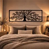 XXL Wandbild Lebensbaum Metall Bild Baum Metallbild Wanddeko 118 x 44 x 3,2 cm – Bild 2