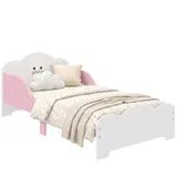 Kinderbett, 140x70 cm Kleinkindbett mit Rausfallschutz, Lattenrost, Refurbished – Bild 2