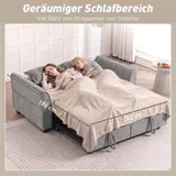 Schlafsofa, 4-in-1 2-Sitzer Sofa Ausziehbar 142 x 186 cm mit Schlaffunktion – Bild 8