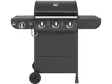 El Fuego Gasgrill Columbus 3-Brenner Grill mit Seitenkocher Garten schwarz - Neu – Bild 3