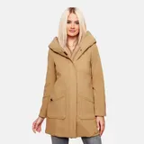 Marikoo Damen Mantel Trenchcoat Übergangs Jacke Parka Lang B819 – Bild 1