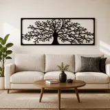 XXL Wandbild Lebensbaum Metall Bild Baum Metallbild Wanddeko 118 x 44 x 3,2 cm – Bild 1