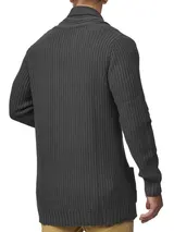 Indicode Herren Strickjacke Anaheim-Cardigan Grobstrick Hoodie Jacke Männer – Bild 3