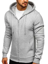 Kapuzenpullover Sweatjacke Hoodie Sweatshirt Pullover Pulli Herren BOLF Basic – Bild 1