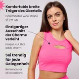 Bellivalini Sport Oberteile Damen Crop Top Neon Gym Yoga Laufen T-Shirt XS-XXL – Bild 4