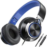 C8 Kopfhörer kabelgebunden mit Mikrofon faltbar und verstellbar On-Ear Köpfe Stereo – Bild 1