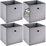 Faltbox 4er Set Aufbewahrungsbox Faltkiste Box Regalbox Staubox faltbar 20x20x20 – Bild 1