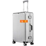 Aluminium Koffer Mittelgroßer Reisekoffer Hartschalenkoffer Handgepäck Trolley – Bild 1