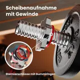 Hop-Sport Hantelset 39 KG Langhantel Langhantelstange Hantelcheiben Gewichte – Bild 8