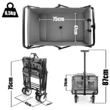 Bollerwagen Camping faltbar belastbar bis 80kg   Bollerwagen platzsparend – Bild 3