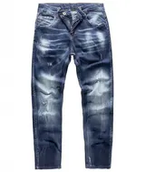 Rock Creek Herren Jeans Stonewashed Used-Look Regular Fit Dunkelblau RC-3113 NEU – Bild 7