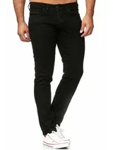 TAZZIO Jeans Slim Fit Herren Jeanshose Stretch Designer Hose Denim Black – Bild 2