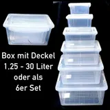 Aufbewahrungsbox mit Deckel 1,25 - 30 L Kunststoffbox Plastikbox Box Transparent – Bild 5