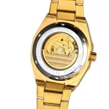 Automatik Uhr vergoldet Vintage Look Armbanduhr 41 mm skelettiert mit Box – Bild 6