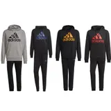 adidas Jogginganzug Sportanzug Trainingsanzug Herren Kapuze Baumwolle schwarz – Bild 4