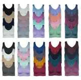 4er Pack Damen Komfort Bustier Schlaf BH ohne Bügel nahtlos Soft Bra Bralette – Bild 2