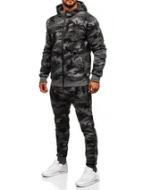 Trainingsanzug Jogginganzug Sporthose Sweatshirt Motiv Herren BOLF Camouflage – Bild 2