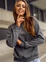 Sweatshirt Langarmshirt Pullover Pulli Unifarben Classic Sport Damen BOLF Basic – Bild 3
