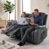2-Sitzer Elektrisches Relaxsofa, Massagesessel mit Massage- und Heizfunktion – Bild 10