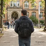 BAG STREET XL Rucksack Laptop Sport Schule Arbeit Freizeit Schulrucksack schwarz – Bild 2