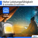ZMC 2in1 Gasheizung Camping Gaskocher 1,7kW tragbar Butan Keramik Heizer Outdoor – Bild 3