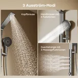 HOROW Regendusche System ohne Armatur, Grau Duschsystem mit Handbrause – Bild 3