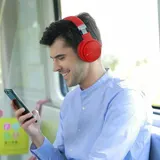 BLUETOOTH WIRELESS NOISE CANCELLING KOPFHÖRER MIT MIKROFON. DEEP BASS. 30 STUNDEN ROT – Bild 5