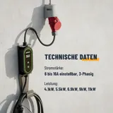ABSINA mobile Wallbox 11kW - Typ 2 Ladekabel - EV Ladegerät 6,6m - Ladestation – Bild 4